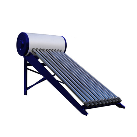Сплит соларен грејач на вода под притисок се состои од соларен колектор со рамни плочи, вертикален резервоар за топла вода, станица за пумпа и експанзионен сад
